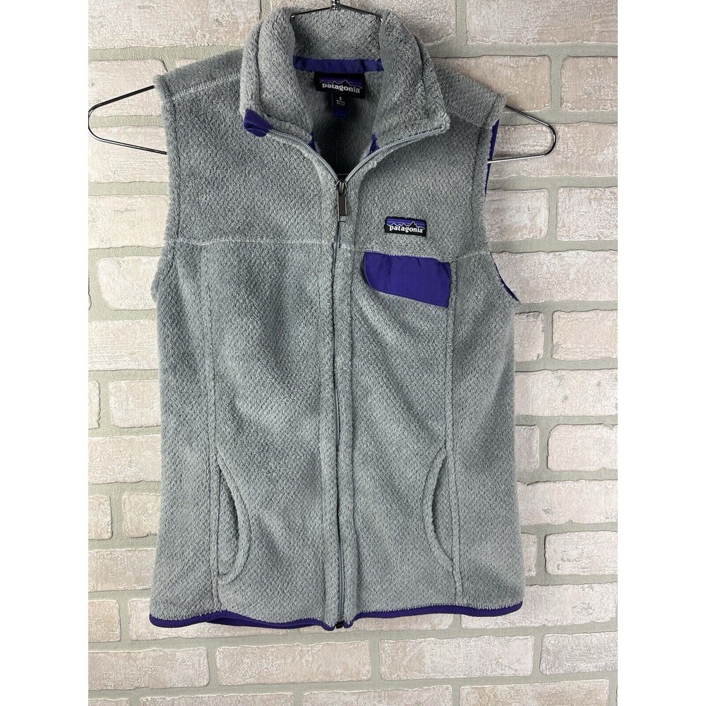 Patagonia Womens S Re-Tool Vest Tailored Grey Nickel X-Dye Concord Purple Zip